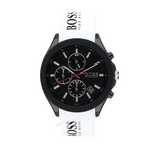 Hugo Boss Velocity Black Dial White Rubber Strap Watch for Men - 1513718 Buy Now By Hugo Boss