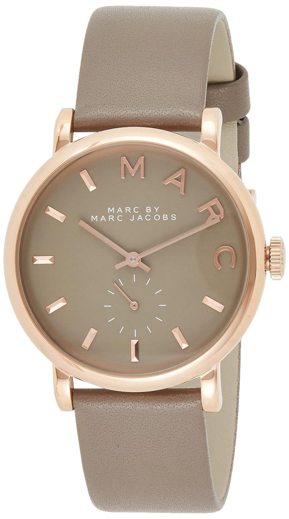 Marc Jacobs Baker Grey Dial Grey Leather Strap Watch for Women - MBM1266 Buy Now By Marc Jacobs