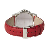 Burberry The City Silver Dial Red Leather Strap Watch for Women - BU9129 Buy Now By Burberry