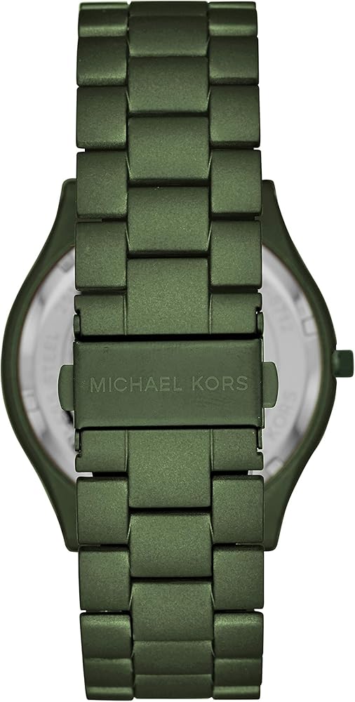 Michael Kors Slim Runway Quartz Black Dial Green Steel Strap Watch For Men - MK8715 Buy Now By Michael Kors