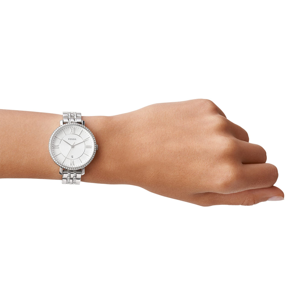 Fossil Jacqueline White Dial Silver Steel Strap Watch for Women - ES3545 Buy Now By Fossil