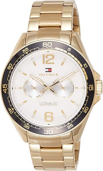 Tommy Hilfiger Sport White Dial Gold Steel Strap Watch for Men - 1791365 Buy Now By Tommy Hilfiger