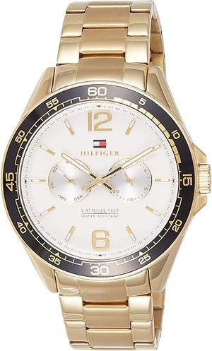 Tommy Hilfiger Sport White Dial Gold Steel Strap Watch for Men - 1791365 Buy Now By Tommy Hilfiger