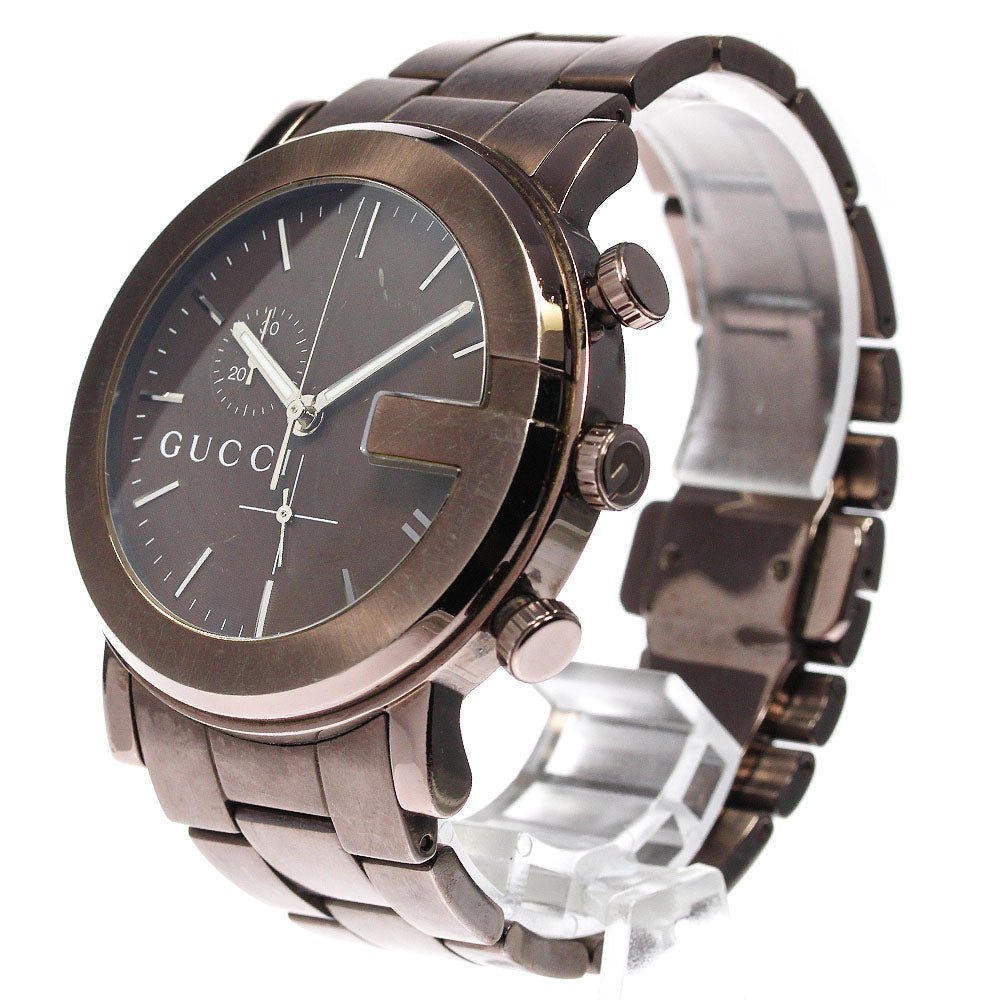 Gucci G Chrono Brown Dial Brown Steel Strap Watch For Men - YA101341 Buy Now By Gucci