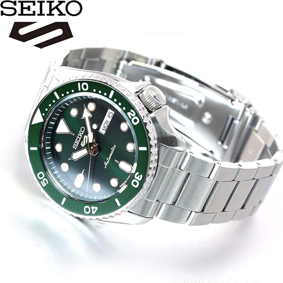 Seiko 5 Sports Automatic Analog Green Dial Silver Steel Strap Watch For Men - SRPD63K1 Buy Now By Seiko