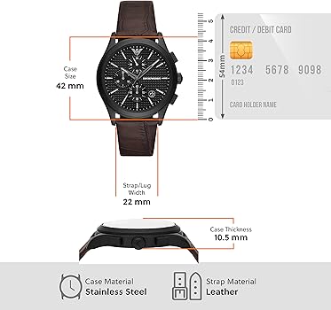 Emporio Armani Paolo Chronograph Black Dial Brown Leather Strap Watch For Men - AR11549 Buy Now By Emporio Armani