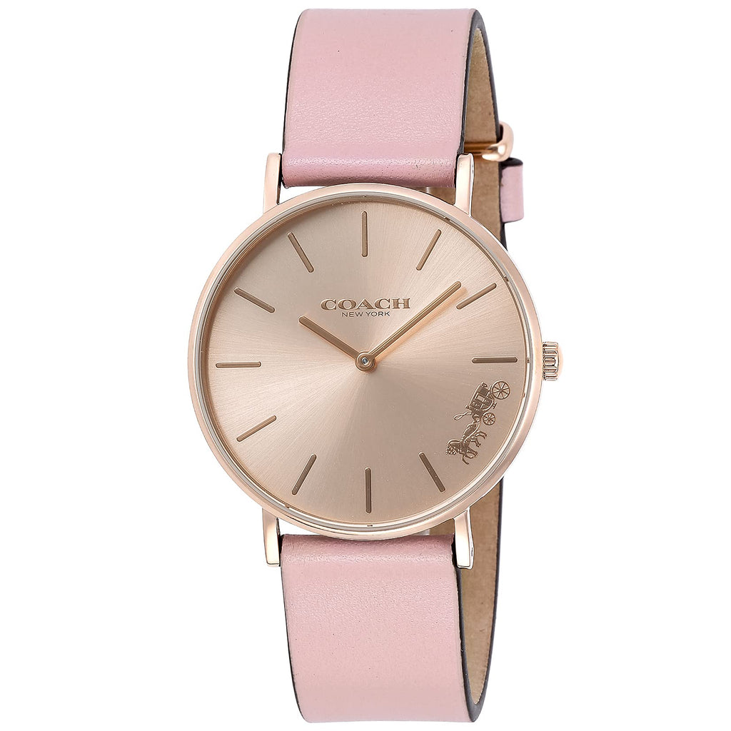 Coach Delancey Gold Dial Pink Leather Strap Watch for Women - 14503332 Buy Now By Coach