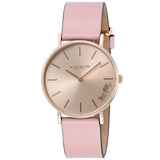 Coach Delancey Gold Dial Pink Leather Strap Watch for Women - 14503332 Buy Now By Coach