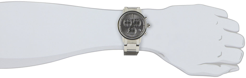 Calvin Klein Post Minimal Chronograph Black Dial Silver Steel Strap Watch for Men - K7627161 Buy Now By Calvin Klein