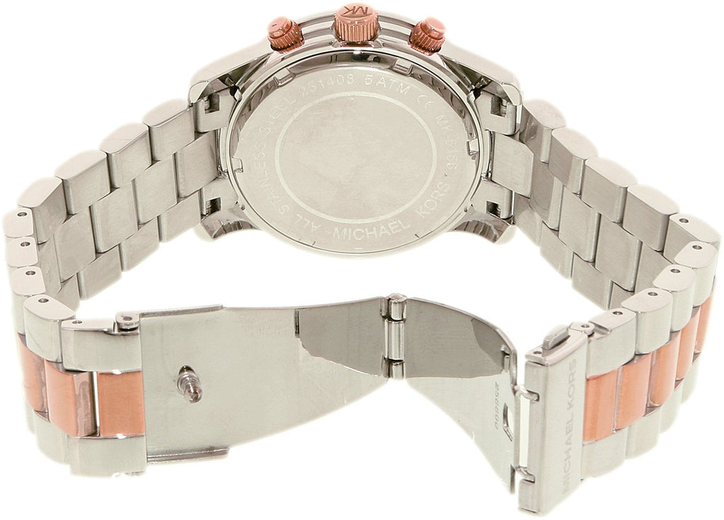 Michael Kors Runway Chronograph Blue Dial Two Tone Steel Strap Watch For Women - MK6166 Buy Now By Michael Kors