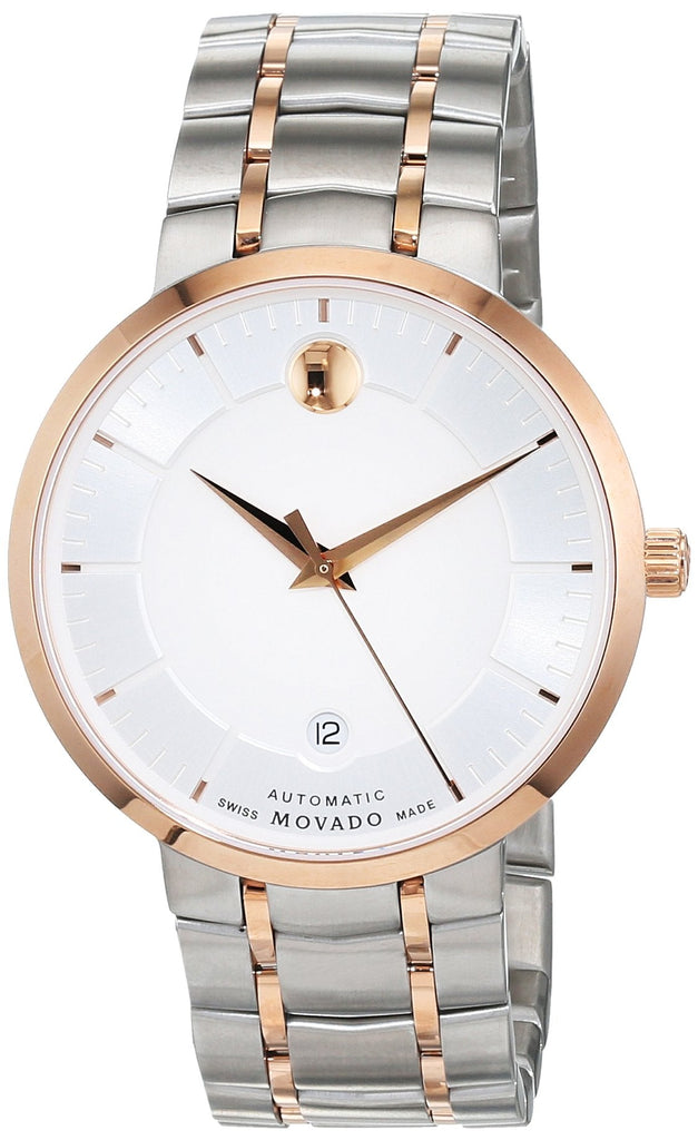 Movado 1881 Automatic Silver Dial Two Tone Steel Strap Watch For Men - 607063 Buy Now By Movado