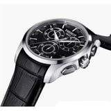 Tissot T Classic Couturier Chronograph Black Dial Black Leather Strap Watch For Men - T035.617.16.051.00 Buy Now By Tissot