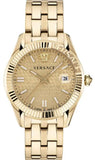 Versace Greca Time Quartz Gold Dial Gold Steel Strap Watch For Men - VE3K00522 Buy Now By Versace
