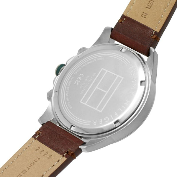 Tommy Hilfiger Lars Chronograph Green Dial Brown Leather Strap Watch For Men - 1792064 Buy Now By Tommy Hilfiger
