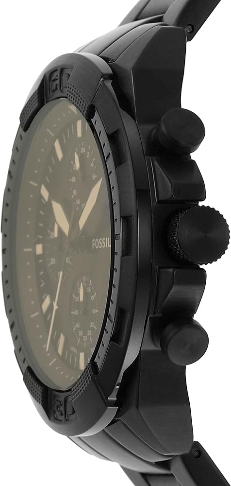 Fossil Bronson Chronograph Black Dial Black Steel Strap Watch for Men - FS5851 Buy Now By Fossil