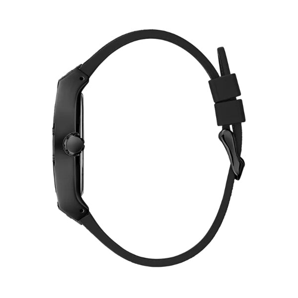 Guess Phoenix Multifunction Silver Dial Black Silicone Strap Watch For Men - GW0048G1 Buy Now By Guess