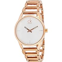 Calvin Klein Stately White Dial Gold Steel Strap Watch for Women - K3G2362W Buy Now By Calvin Klein