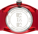 Gucci Sync Quartz Red Dial Red Rubber Strap Watch For Women - YA137303 Buy Now By Gucci