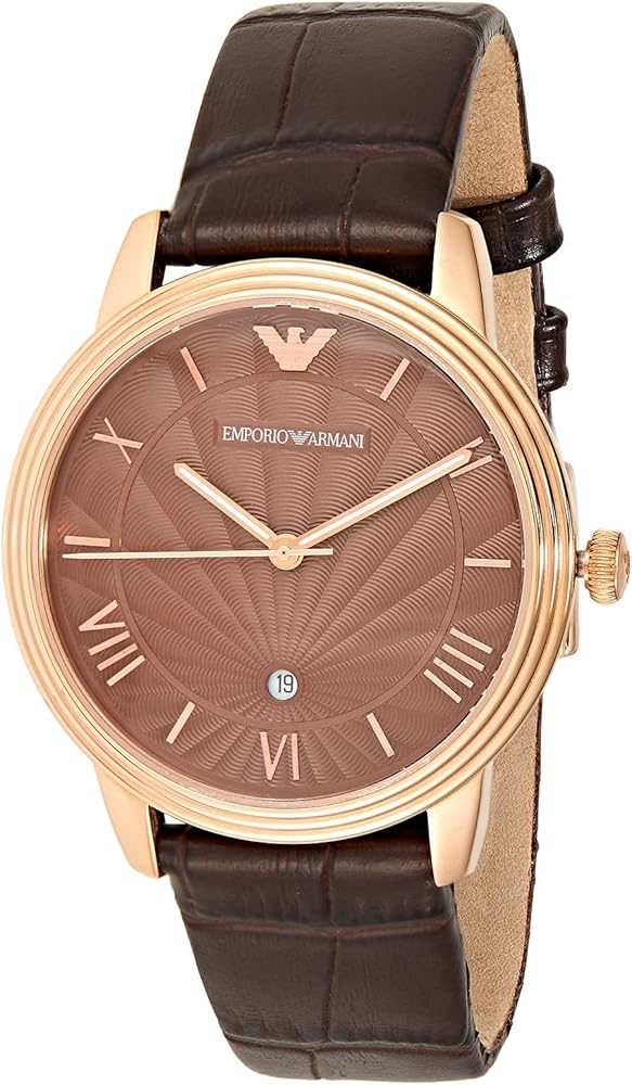 Emporio Armani Classic Quartz Brown Dial Brown Leather Strap Watch For Men - AR1613 Buy Now By Emporio Armani
