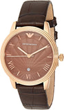 Emporio Armani Classic Quartz Brown Dial Brown Leather Strap Watch For Men - AR1613 Buy Now By Emporio Armani