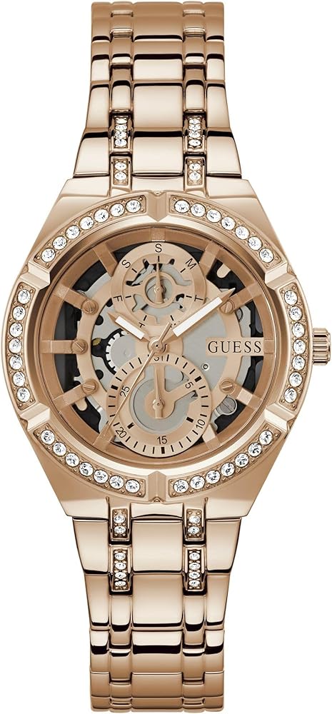 Guess Allara Quartz Rose Gold Dial Rose Gold Steel Strap Watch For Women - GW0604L3 Buy Now By Guess