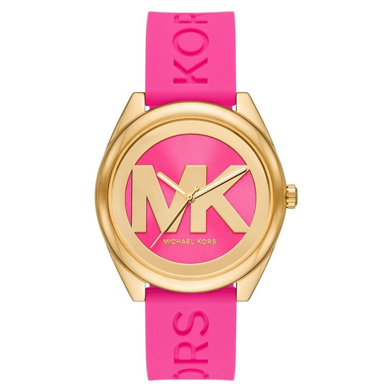 Michael Kors Janelle Quartz Pink Dial Pink Rubber Strap Watch For Women - MK7349 Buy Now By Michael Kors