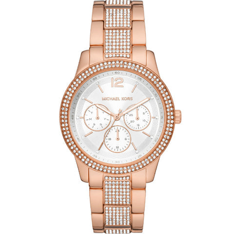 Michael Kors Tibby Chronograph White Dial Rose Gold Steel Strap Watch For Men - MK7293 Buy Now By Michael Kors