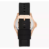Michael Kors Everest Analog Rose Gold Dial Black Silicone Strap Watch For Women - MK7358 Buy Now By Michael Kors