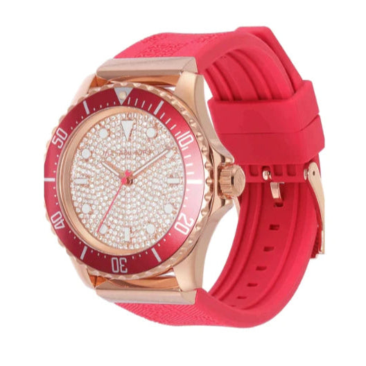 Michael Kors Everest Analog Rose Gold Dial Pink Silicone Strap Watch For Women - MK7359 Buy Now By Michael Kors
