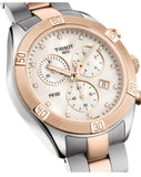 Tissot PR 100 Sport Chic Chronograph Diamonds Mother of Pearl Dial Two Tone Steel Strap Watch for Women - T101.917.22.116.00 Buy Now By Tissot
