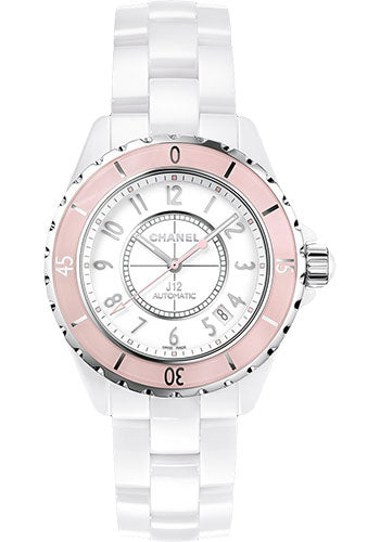 Chanel J12 Quartz Diamonds Ceramic White Dial White Steel Strap Watch for Women - J12 H4466 Buy Now By Chanel