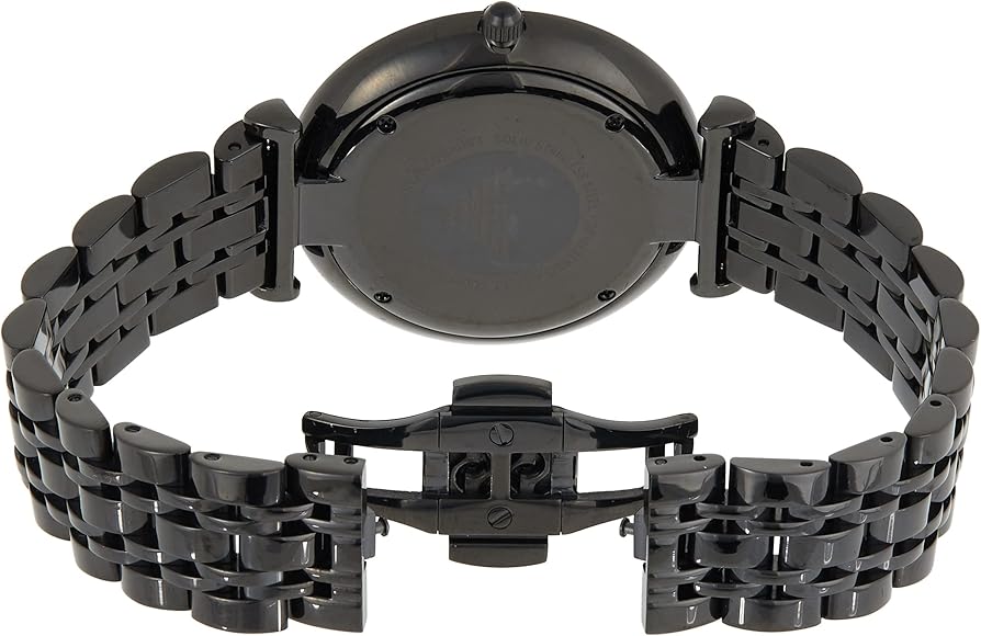 Emporio Armani Gianni T Bar Analog Black Dial Black Steel Strap Watch For Men - AR11299 Buy Now By Emporio Armani