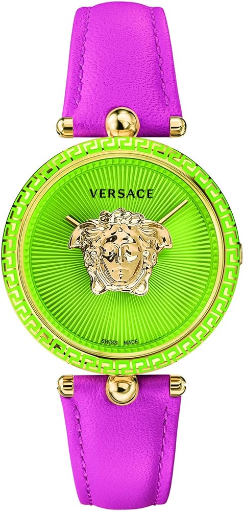 Versace Palazzo Empire Green Dial Pink Leather Strap Watch for Women - VCO150017 Buy Now By Versace