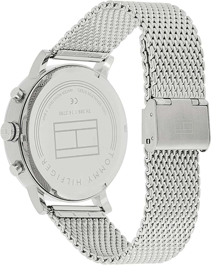 Tommy Hilfiger Chronograph Black Dial Silver Mesh Bracelet Watch for Men - 1791292 Buy Now By Tommy Hilfiger