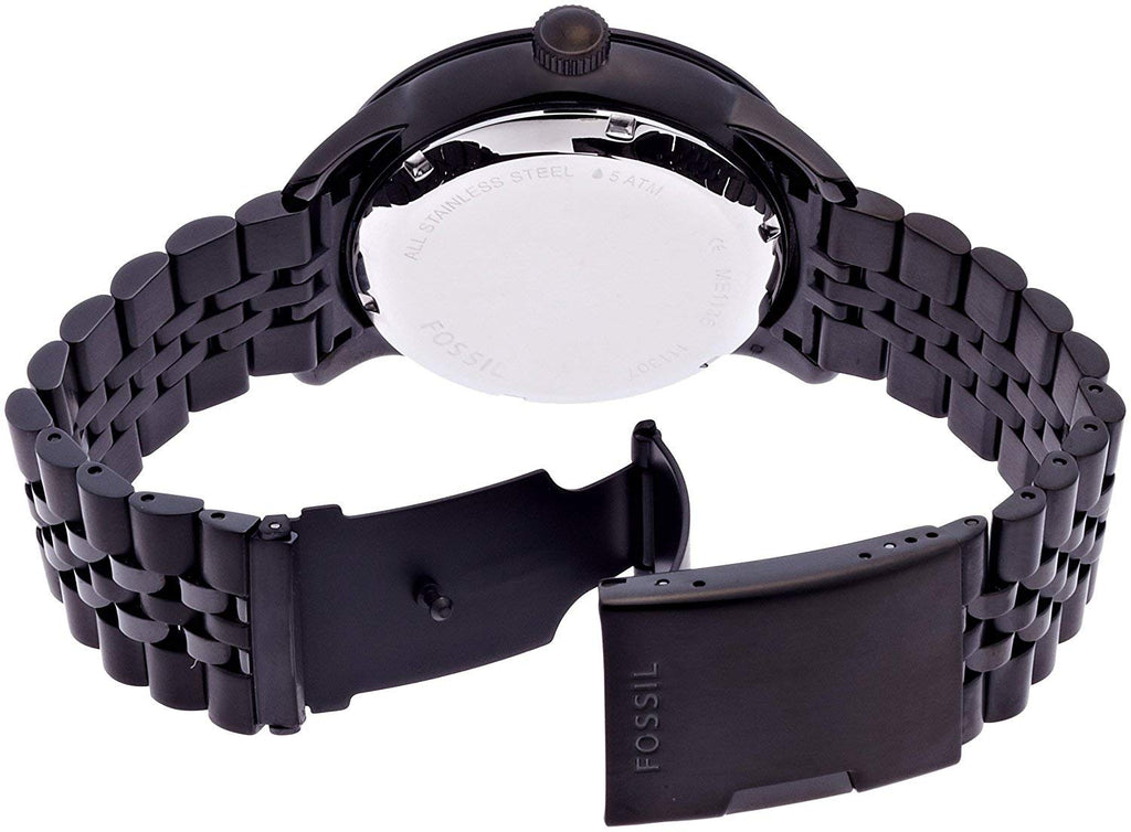 Fossil Townsman Mechanical Black Dial Black Steel Strap Watch for Men - ME1136 Buy Now By Fossil