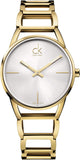 Calvin Klein Stately Silver Dial Gold Steel Strap Watch for Women - K3G23526 Buy Now By Calvin Klein