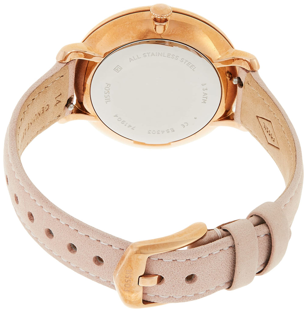 Fossil Jacqueline White Dial Pink Leather Strap Watch for Women - ES4303 Buy Now By Fossil