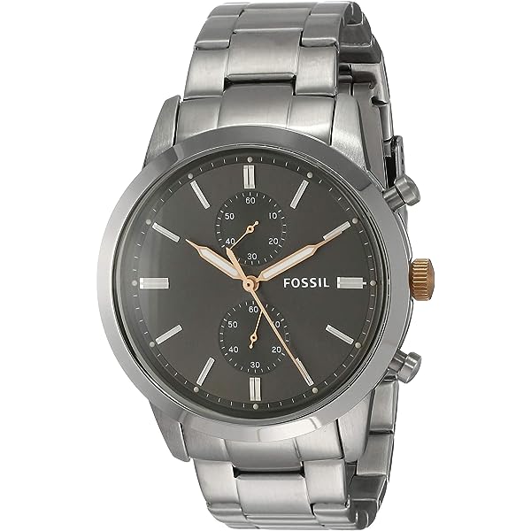 Fossil Townsman Chronograph Grey Dial Silver Steel Strap Watch for Men - FS5407 Buy Now By Fossil