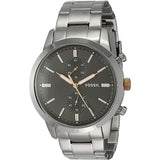 Fossil Townsman Chronograph Grey Dial Silver Steel Strap Watch for Men - FS5407 Buy Now By Fossil