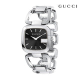 Gucci G Gucci Black Dial Silver Steel Strap Watch For Women - YA125510 Buy Now By Gucci