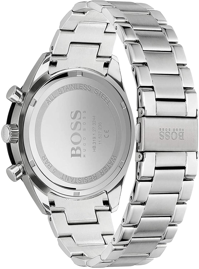 Hugo Boss Santiago Black Dial Silver Steel Strap Watch for Men - 1513862 Buy Now By Hugo Boss