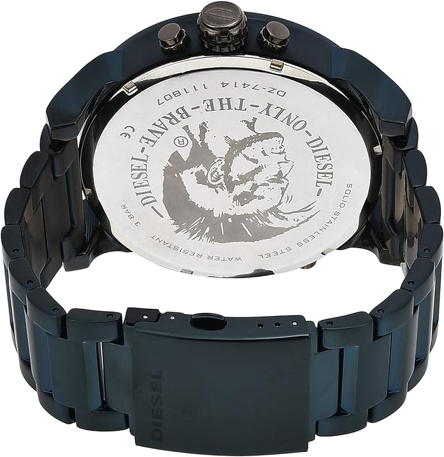 Diesel Daddy 2.0 Chronograph Grey Dial Blue Steel Strap Watch For Men - DZ7414 Buy Now By Diesel