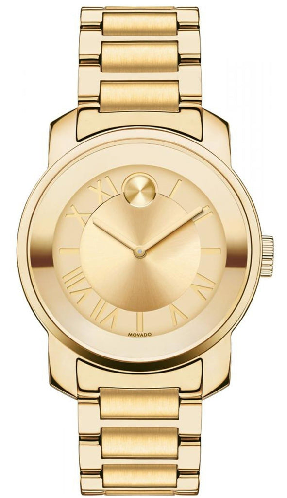 Movado Bold Gold Dial Gold Steel Strap Watch for Women - 3600323 Buy Now By Movado