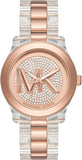 Michael Kors Runway Analog Crystals Rose Gold Dial Two Tone Steel Strap Watch for Women - MK7355 Buy Now By Michael Kors