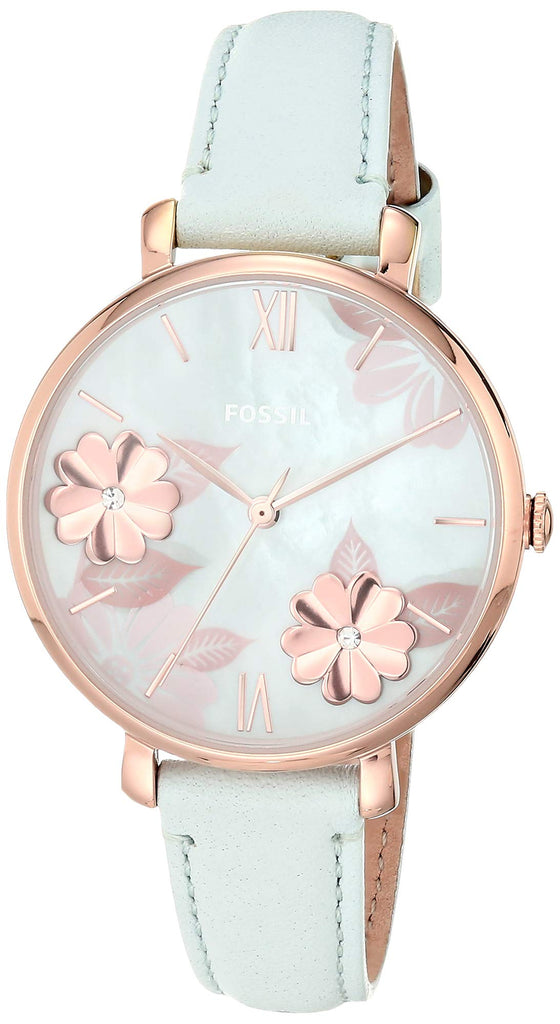 Fossil Jacqueline Multi Colored Dial Blue Leather Strap Watch for Women - ES4813 Buy Now By Fossil