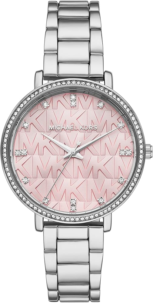 Michael Kors Pyper Three Hand Pink Dial Silver Steel Strap Watch For Women - MK4631 Buy Now By Michael Kors