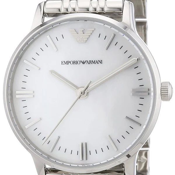 Emporio Armani Classic Quartz Mother of Pearl Dial Silver Steel Strap Watch For Women - AR1602 Buy Now By Emporio Armani