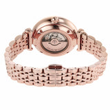 Emporio Armani Meccanico Crystals Black Dial Rose Gold Steel Strap Watch For Women - AR60043 Buy Now By Emporio Armani