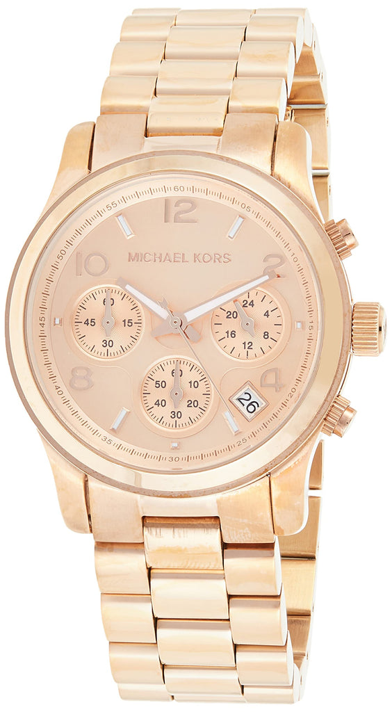 Michael Kors Runway Rose Gold Dial Rose Gold Steel Strap Watch for Women - MK5128 Buy Now By Michael Kors