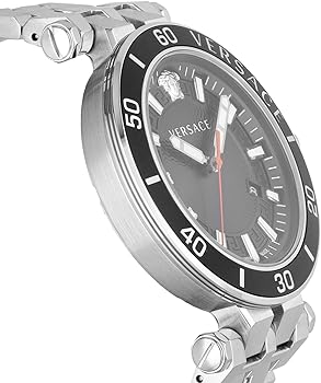 Versace Greca Sport Quartz Black Dial Silver Steel Strap Watch For Men - VEZ300321 Buy Now By Versace